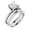 Image 1 : Natural 1.02 CTW Princess Cut Diamond Solitaire Ring 14KT White Gold