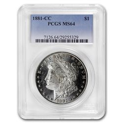 1881-CC Morgan Dollar MS-64 PCGS