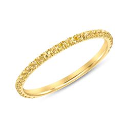 Natural 0.37 CTW Yellow Diamond Eternity Ring 18KT Yellow Gold