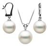 Image 1 : White South Sea Pearl Classic Pendant and Dangle Earring Set