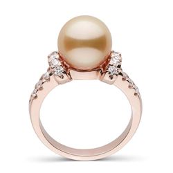 Golden South Sea Pearl and Diamond Bloom Cocktail Ring, 9.0-10.0mm