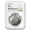 Image 1 : 1891-CC Morgan Dollar MS-63 NGC