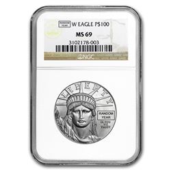 1 oz Platinum American Eagle MS-69 NGC (Random Year)