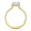 Image 4 : Natural 2.12 CTW Hidden-Halo Oval Cut Diamond Engagement Ring 14KT Yellow Gold