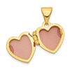 Image 2 : 14k Yellow Gold Diamond 11 mm Heart Locket Pendant - 16 mm