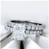 Image 3 : Natural 2.22 CTW Radiant Cut Diamond Engagement Ring 14KT White Gold