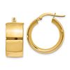Image 1 : 14k 9.75 mm Polished Round Hoop Earrings