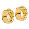Image 2 : 14k 9.75 mm Polished Round Hoop Earrings