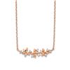 Image 1 : 14K Rose Gold Fancy CZ w/ 1in ext. Necklace - 16 in.