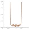 Image 2 : 14K Rose Gold Fancy CZ w/ 1in ext. Necklace - 16 in.