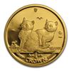 Image 1 : 2003 Isle of Man 1 oz Gold Balinese Kittens Cat BU