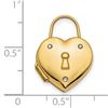 Image 2 : 14k Yellow Gold Diamond Heart Lock Locket - 15 mm