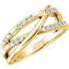 Image 1 : Natural 0.19 CTW Diamond Criss Cross Ring 14KT Yellow Gold