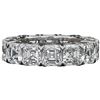 Image 3 : Natural 8.02 CTW Asscher Cut Diamond Eternity Band 18KT White Gold
