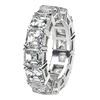 Image 4 : Natural 8.02 CTW Asscher Cut Diamond Eternity Band 18KT White Gold