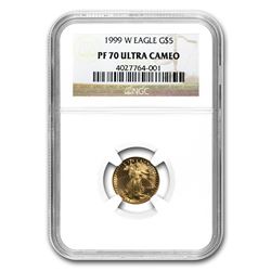 1999-W 1/10 oz Proof Gold American Eagle PF-70 NGC