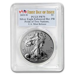 2019-W 1 oz Silver Eagle Enhanced Reverse Proof PR-70 PCGS (FD)