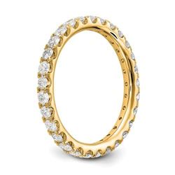 Natural 2.02 CTW Round Brilliant Diamond Eternity Band Wedding Ring 18KT Yellow Gold