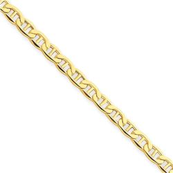 14k Yellow Gold 3.20 mm Anchor Chain Bracelet - 10 in.