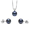 Image 1 : Black Freshwater Classic Pendant and Earring Set
