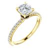 Image 1 : Natural 1.72 CTW Cushion Cut Diamond Engagement Ring 18KT Yellow Gold