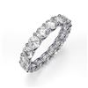 Image 1 : Natural 3.02 CTW U-Setting Round Brilliant Diamond Eternity Ring 14KT White Gold