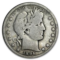 1896-S Barber Half Dollar VG