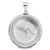 Image 1 : 2019 1 oz Silver Kangaroo Pendant (Diamond-ScrewTop Bezel)