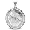 Image 2 : 2019 1 oz Silver Kangaroo Pendant (Diamond-ScrewTop Bezel)