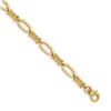 Image 1 : 14k Yellow Gold Polished Fancy Wrap Link Bracelet - 7.5 in.
