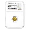 Image 1 : 1983 Singapore 1/10 oz Gold $1 Carp & Lotus MS-67 NGC