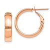 Image 1 : 14k Rose Gold Solid Hoop Earrings