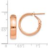 Image 2 : 14k Rose Gold Solid Hoop Earrings