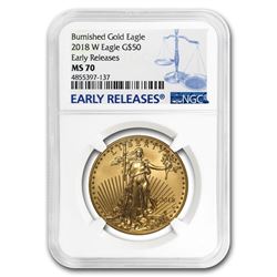 2018-W 1 oz Burnished Gold Eagle MS-70 NGC (ER)