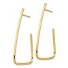 Image 2 : 14k Yellow Gold Polished Open Triangle Post Earrings