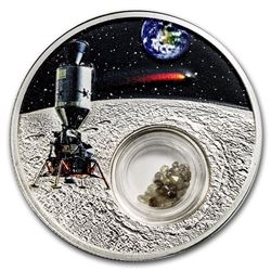 2019 Mesa Grande 1 oz Silver 50th Anniv. Moon Landing Diamonds