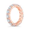 Image 4 : Natural 6.02 CTW Round Cut Diamond Eternity Ring 14KT Rose Gold