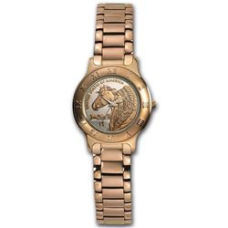 Ladies Native American Horse Rose Gold Coin Watch