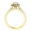 Image 3 : Natural 3.02 CTW Halo Teardrop Pear Cut Diamond Engagement Set 14KT Yellow Gold