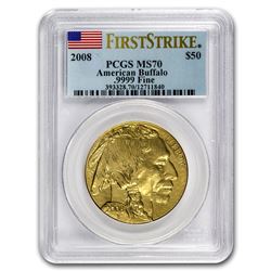 2008 1 oz Gold Buffalo MS-70 PCGS (FirstStrike®)