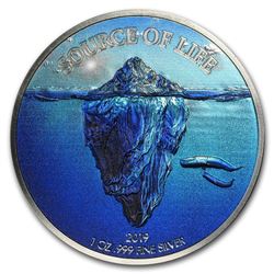 2019 Benin 1 oz Silver 1,000 Francs Source of Life: Water