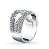 Image 3 : Natural 3.02 CTW Round Cut Pave Set Split Shank Engagement Ring 18KT White Gold