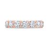 Image 3 : Natural 7.02 CTW Round Diamond Eternity Band Wedding Ring 14KT Rose Gold