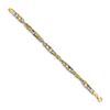 Image 2 : 14k Two-tone Fancy Link Bracelet - 7.25 in.