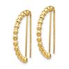 Image 2 : 14k Yellow Gold Beaded Half Circle Earrings
