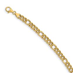14k Yellow Gold Alternate Link Bracelet - 7.5 in.