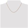 Image 2 : 14k Rose Gold 1 mm Diamond-cut Rope Necklace - 18 in.
