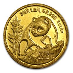 China 1/4 oz Gold Panda (Abrasions)