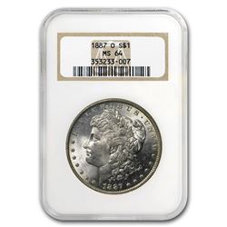 1887-O Morgan Dollar MS-64 NGC