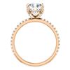 Image 4 : Natural 3.22 CTW Halo Cushion Cut Diamond Ring 18KT Rose Gold